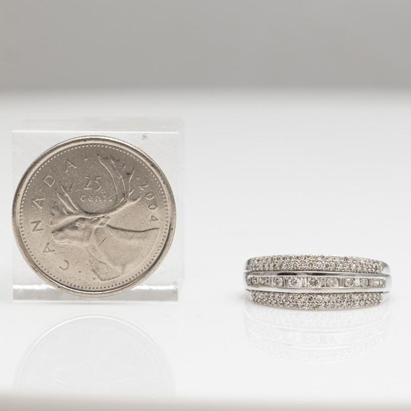 10k White Gold Diamond Anniversary Ring 1