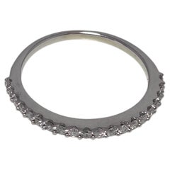10K White Gold Diamond Anniversary/Wedding Band Ring Size 8 #24141