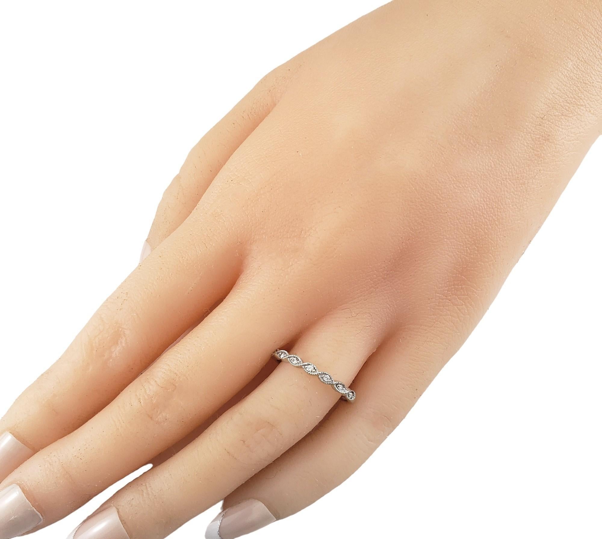 10K Weißgold Diamant-Ring Größe 7 #16373 im Angebot 1