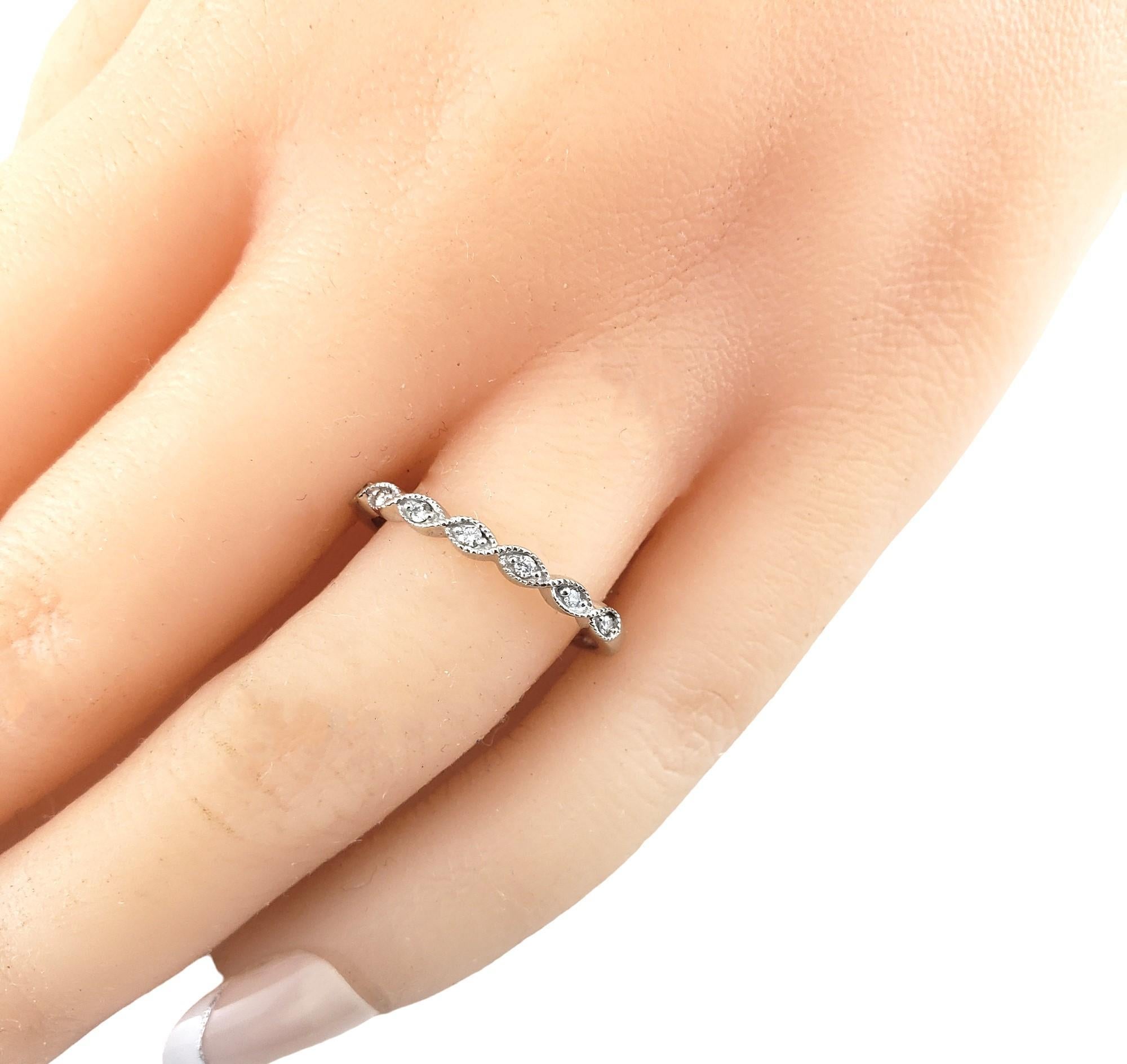 10K Weißgold Diamant-Ring Größe 7 #16373 im Angebot 2