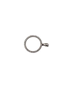 10K White Gold Diamond Circle Pendant #24467