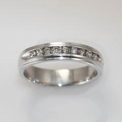 10K White Gold Diamond Wedding Band 0.35ct