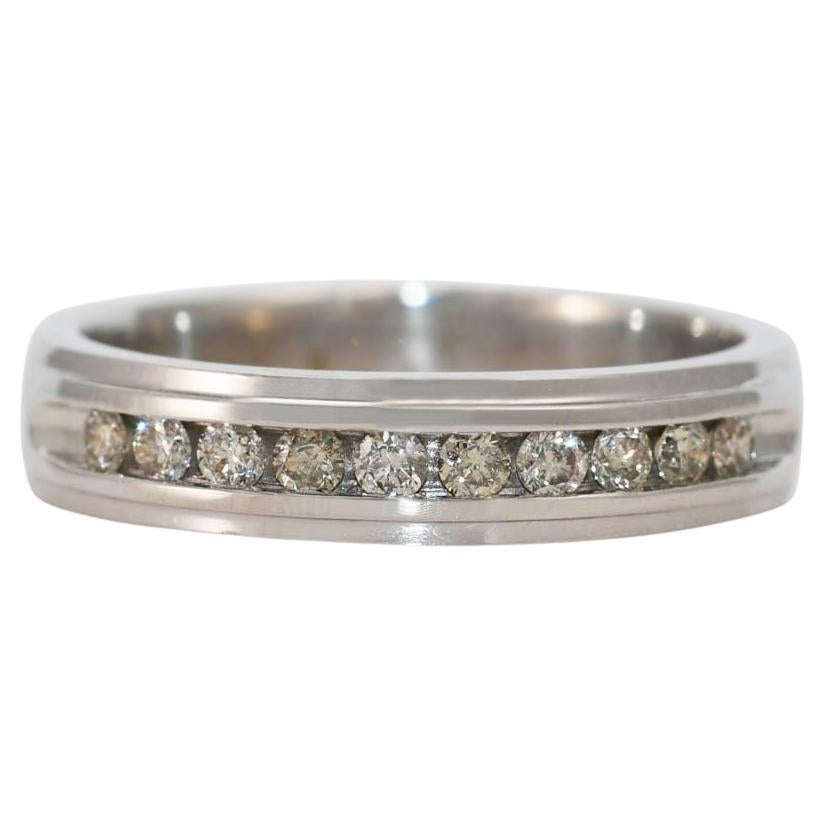 10K Weißgold Diamant Ehering 0,35ct