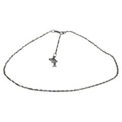 10K White Gold Dolphin Anklet Adjustable 9 To 10 Inch Chain