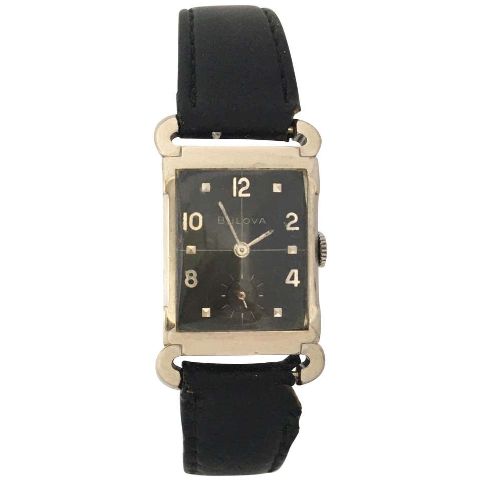 10 Karat White Gold-Filled Vintage 1950’s Bulova Mechanical Watch For ...