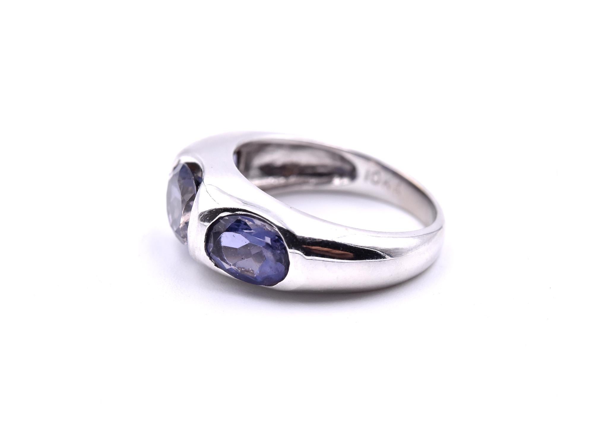 iolite rings white gold