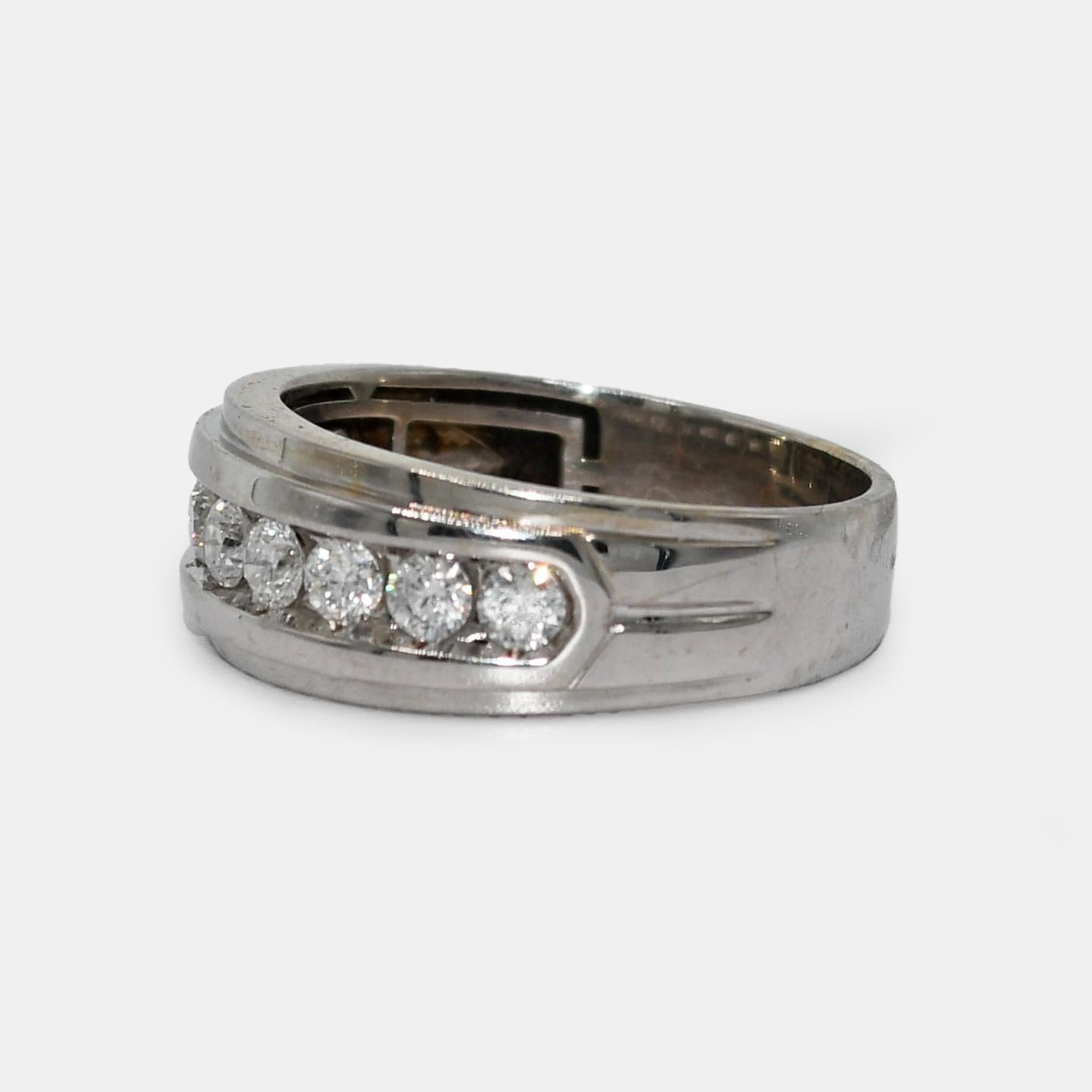 Bracelet pour homme en or blanc 10K avec diamants 4.6gr, 1.00tdw en vente 1
