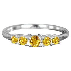 10k White Gold Multiple Gemstone Ring Birthstone Ring