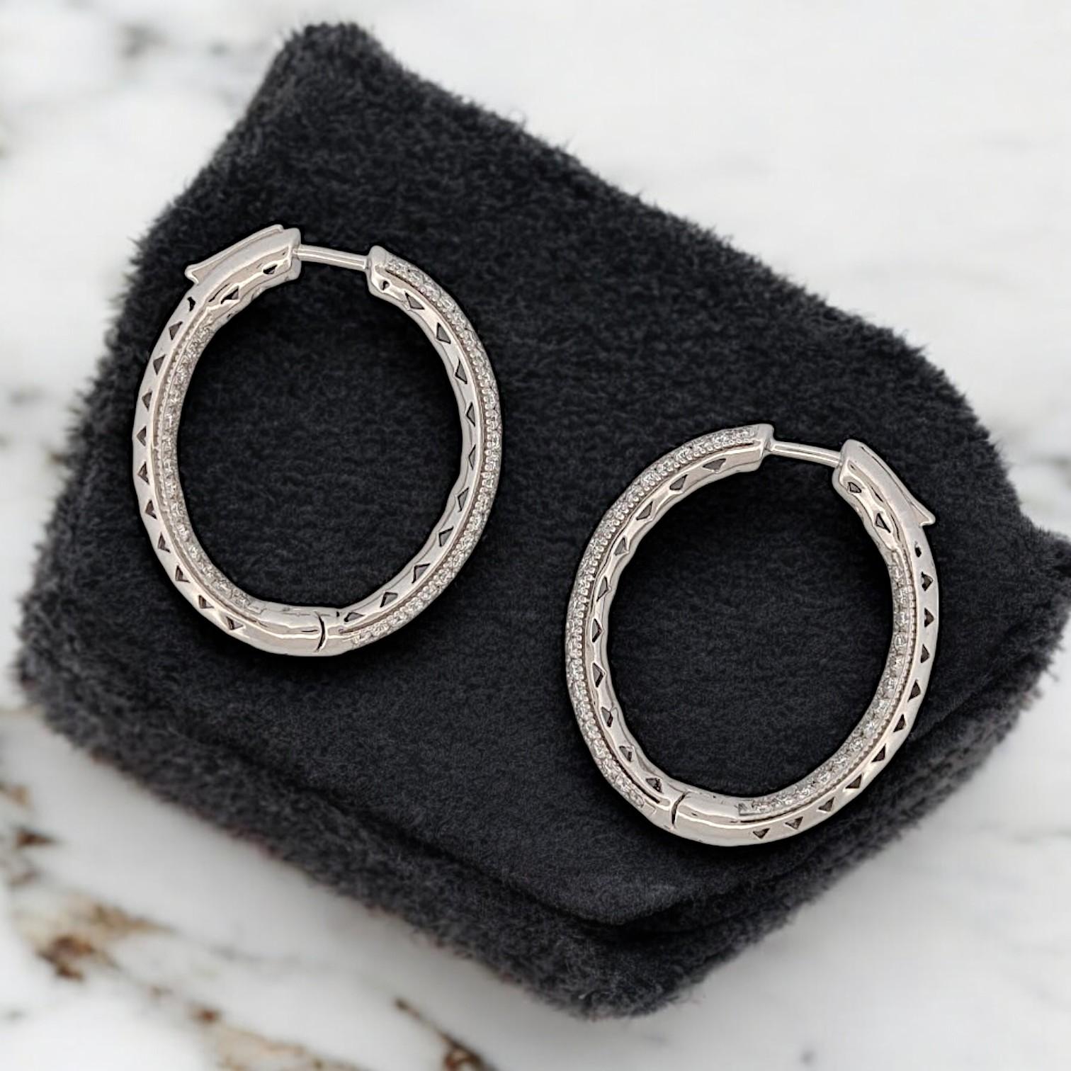 Artisan 10K White Gold Ruby & Diamond Earrings  .45 CTW Natural Rubies,   Fine Jewelry For Sale