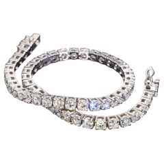 10k White Gold Tennis Bracelet with 10.26ctw of E/VVS2 Grade Lab-Grown Diamonds