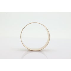 10k Wide Cigar band. Vintage Embossed flower floral design. 6mm sz6.75