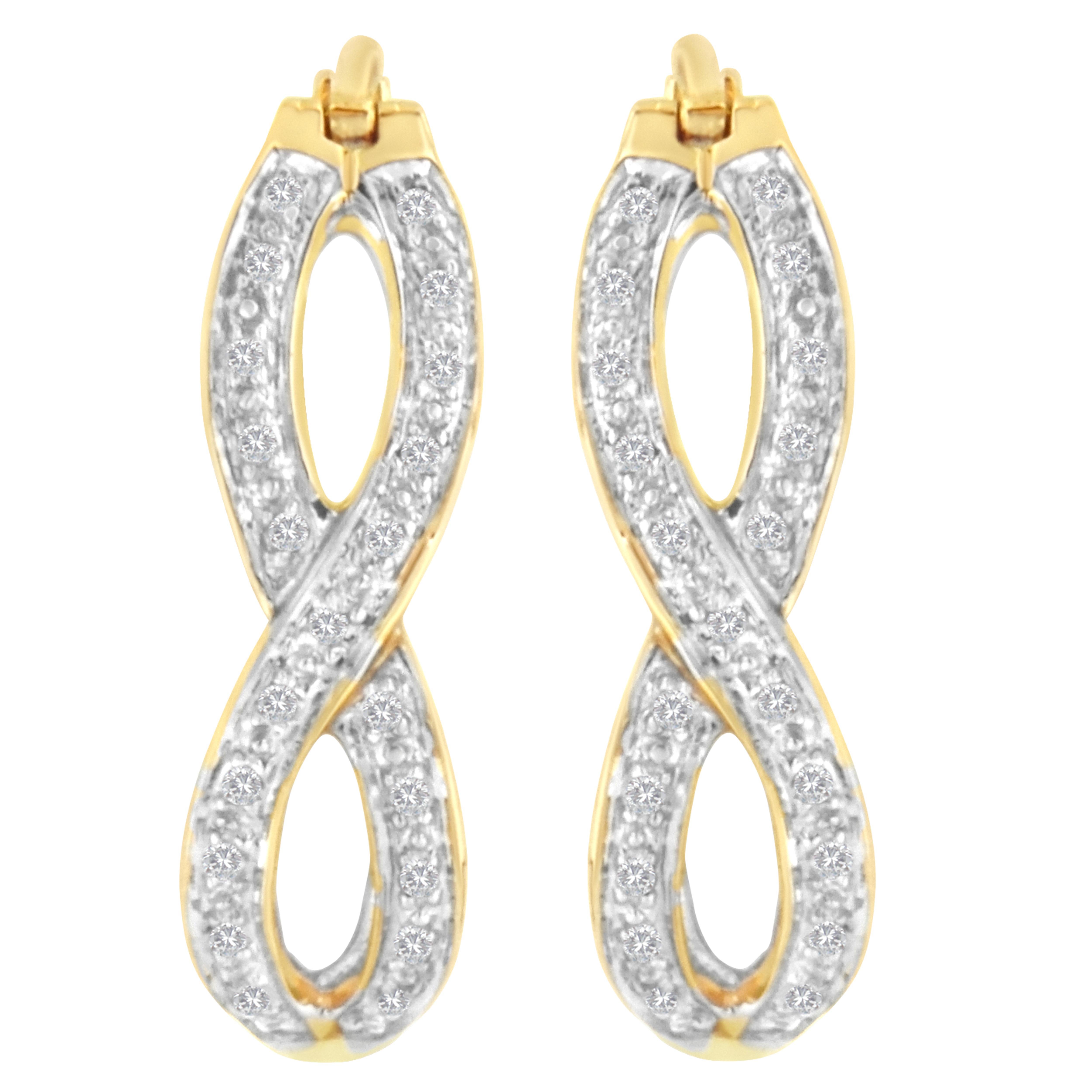 10k yellow gold infinity hoop earri...