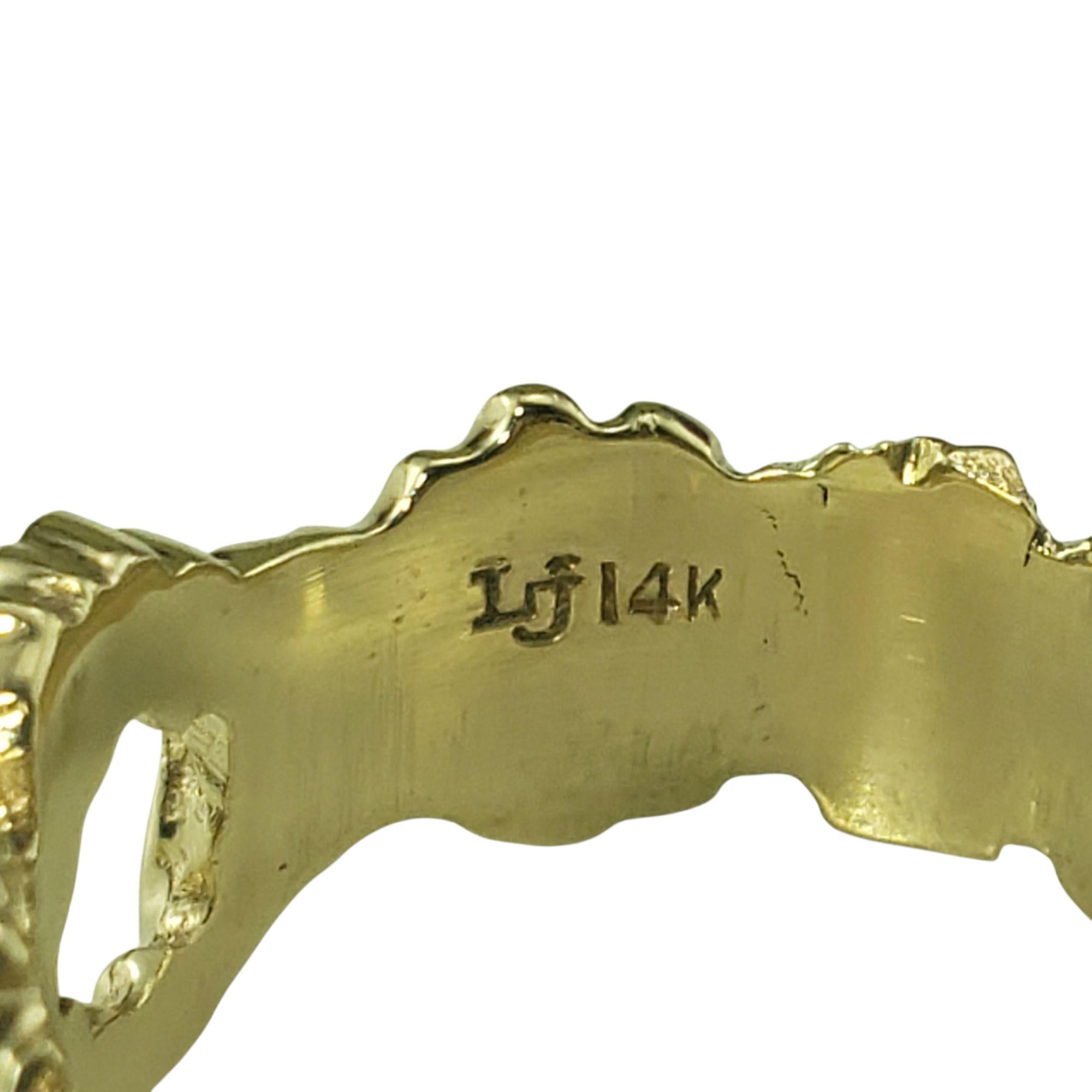 Bague en or jaune et blanc 10K avec diamant Taille 7.5-7.75 #22219 Pour femmes en vente