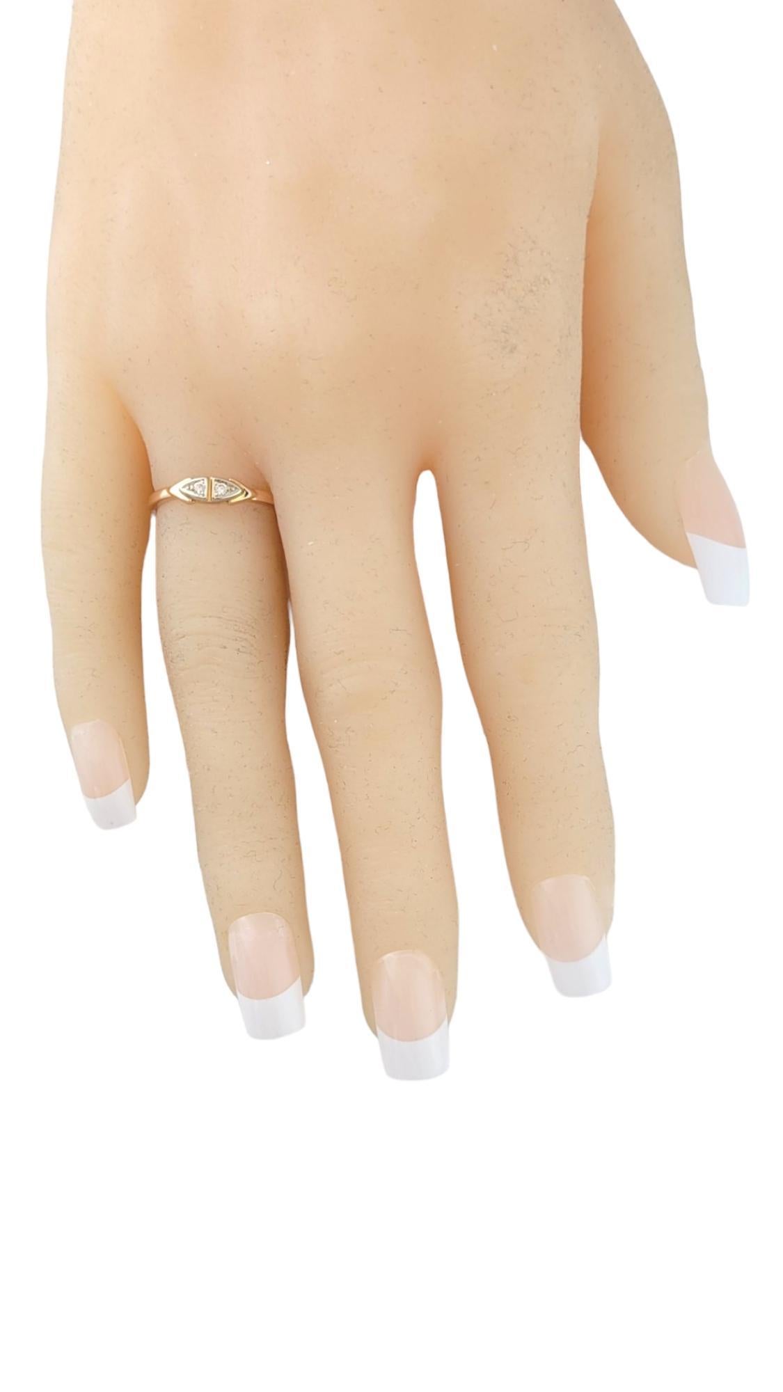 Women's 10K Yellow and White Gold Diamond Ring Size 5 #16379