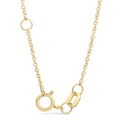 Bracelet à maillons ajustables en or jaune 10K avec breloques en forme de trombones et diamants 1/10 Cttw