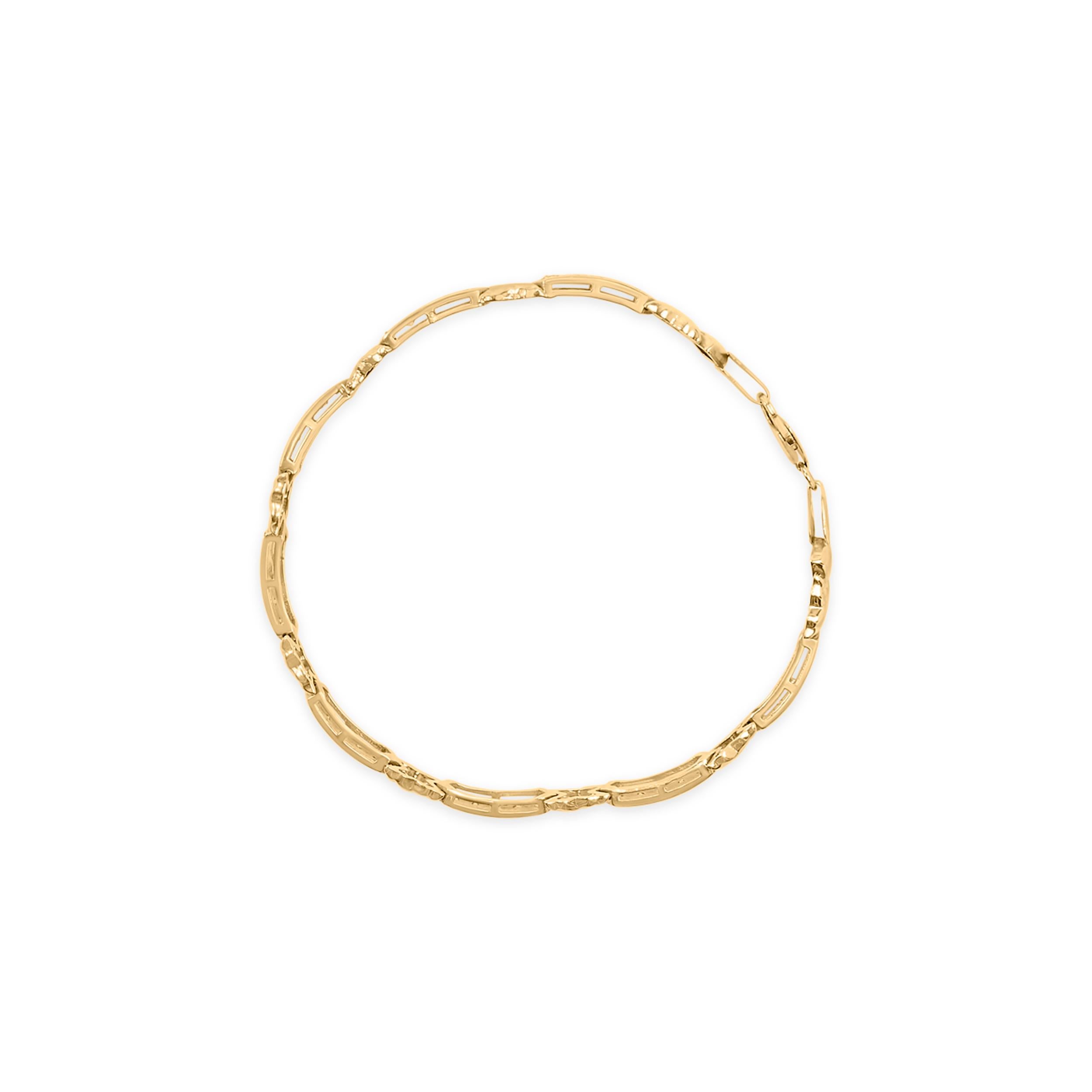 Moderno Bracciale X-Link in oro giallo 10K con diamanti da 1/2 Cttw (colore I-J, purezza I1-I2)