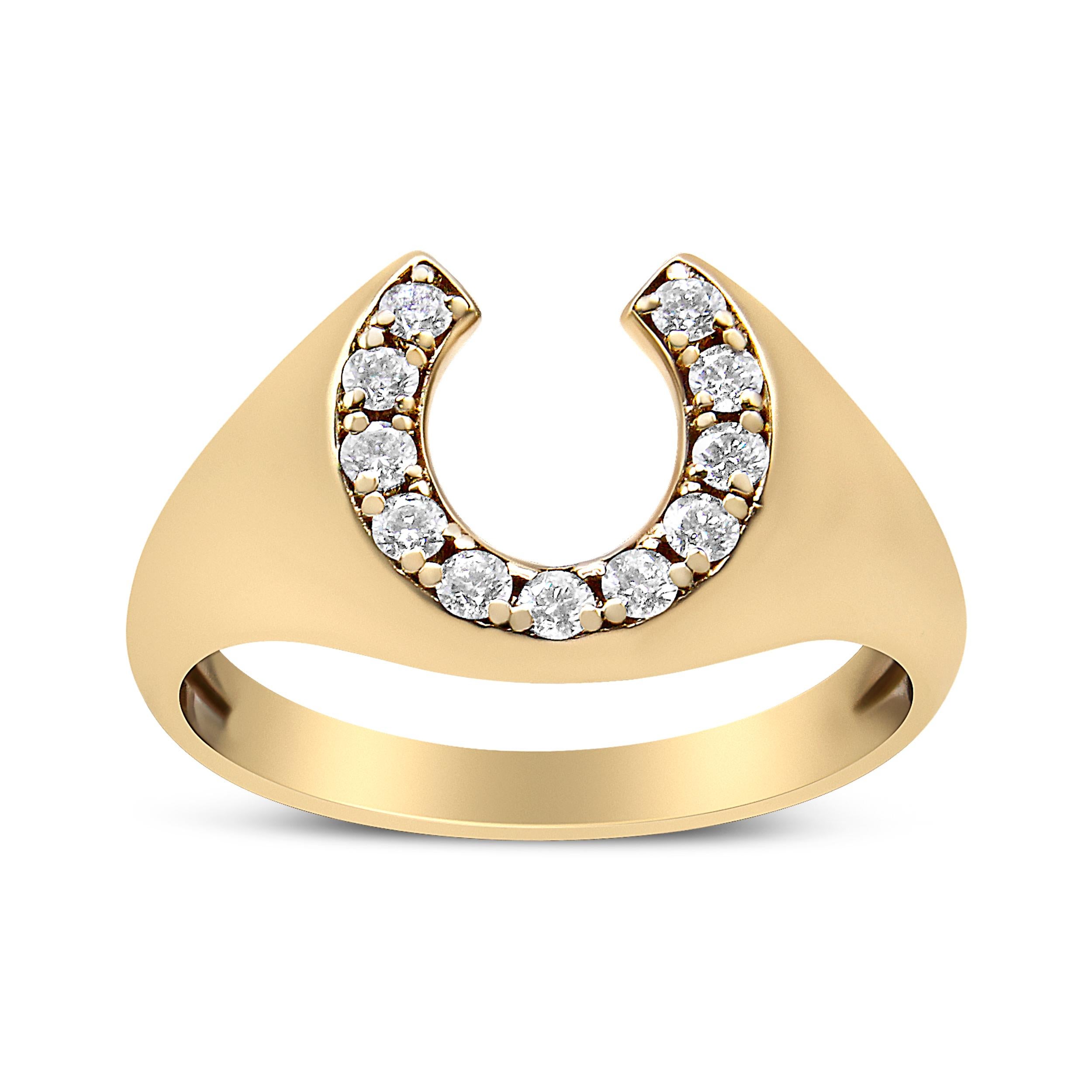 10k gold horseshoe ring