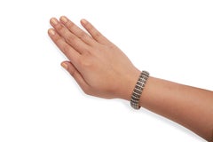 10K Yellow Gold 10 1/3 Cttw Coco Color and White Diamond 5 Row Tennis Bracelet