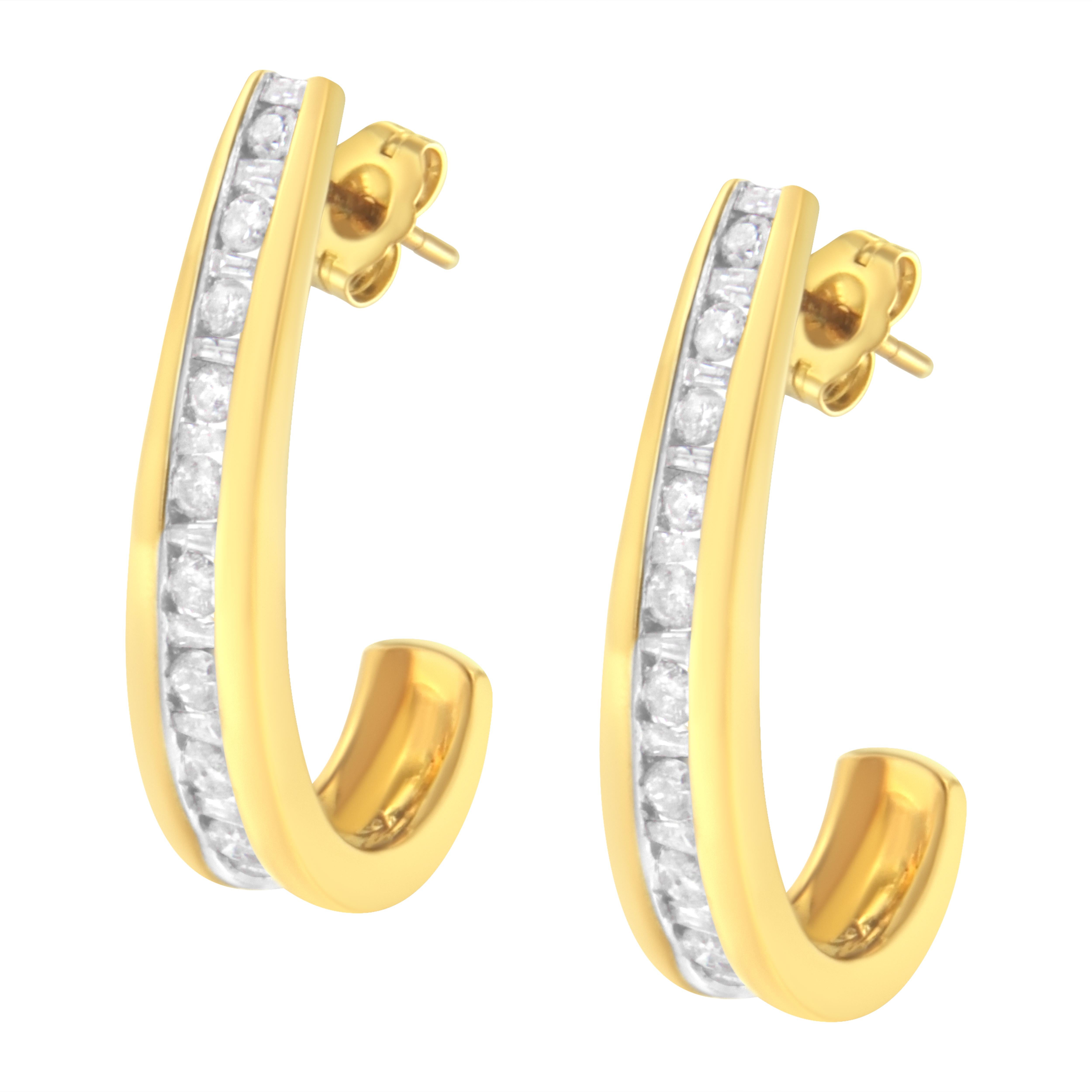 channel set earrings