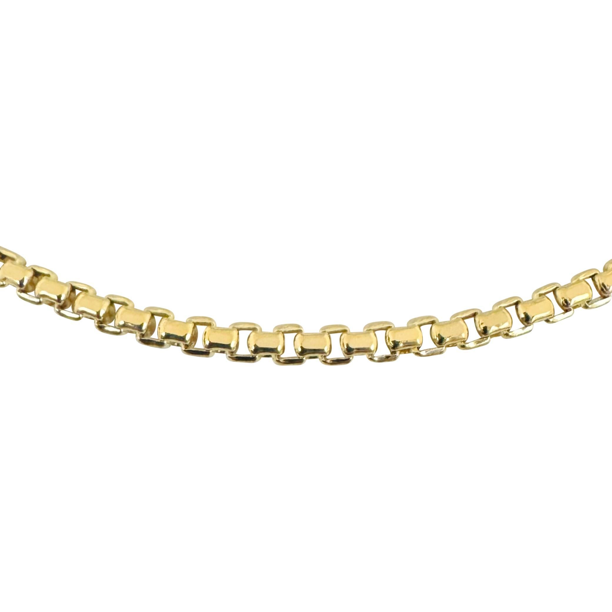 10k Yellow Gold 11.6g Hollow Polished 3.5mm Box Link Chain Necklace 20