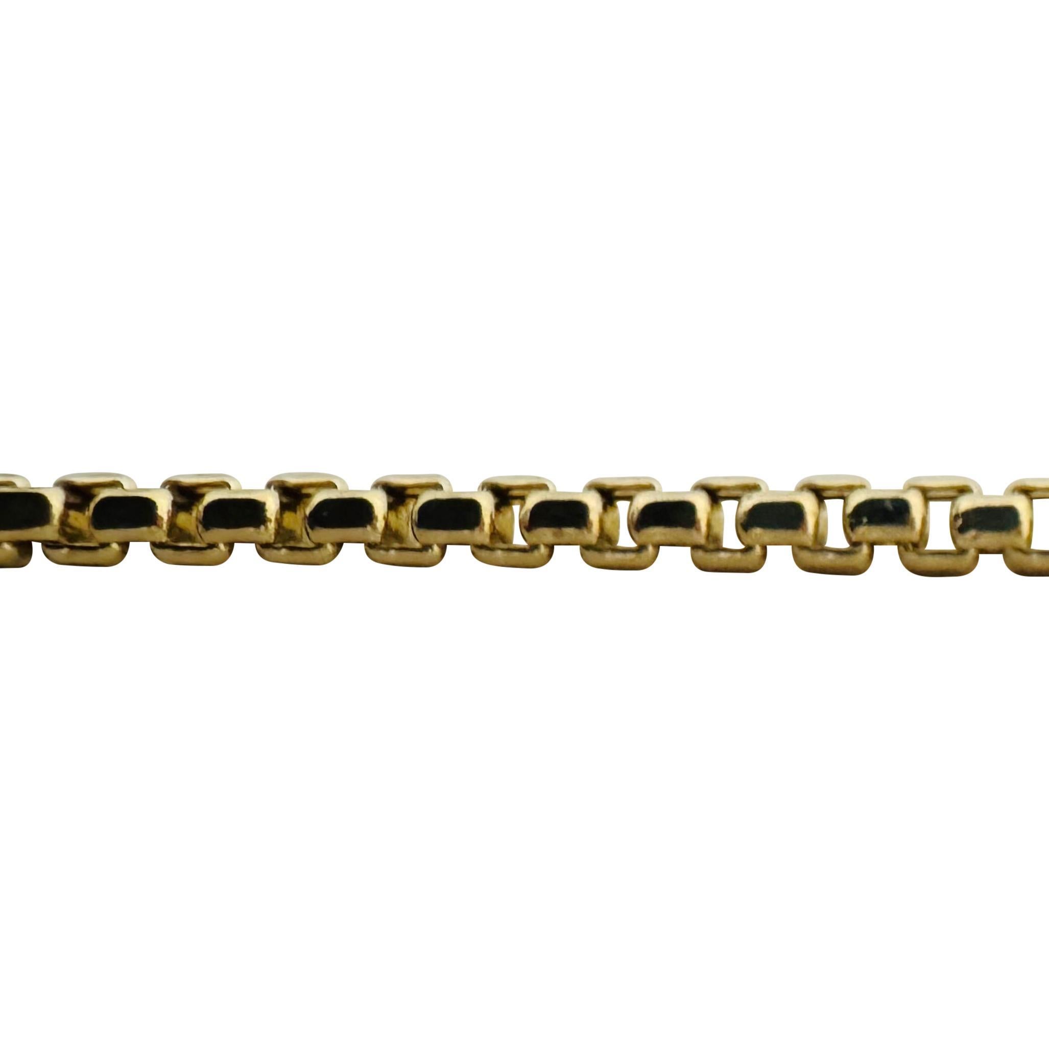 Women's 10k Yellow Gold 11.6g Hollow Polished 3.5mm Box Link Chain Necklace 20