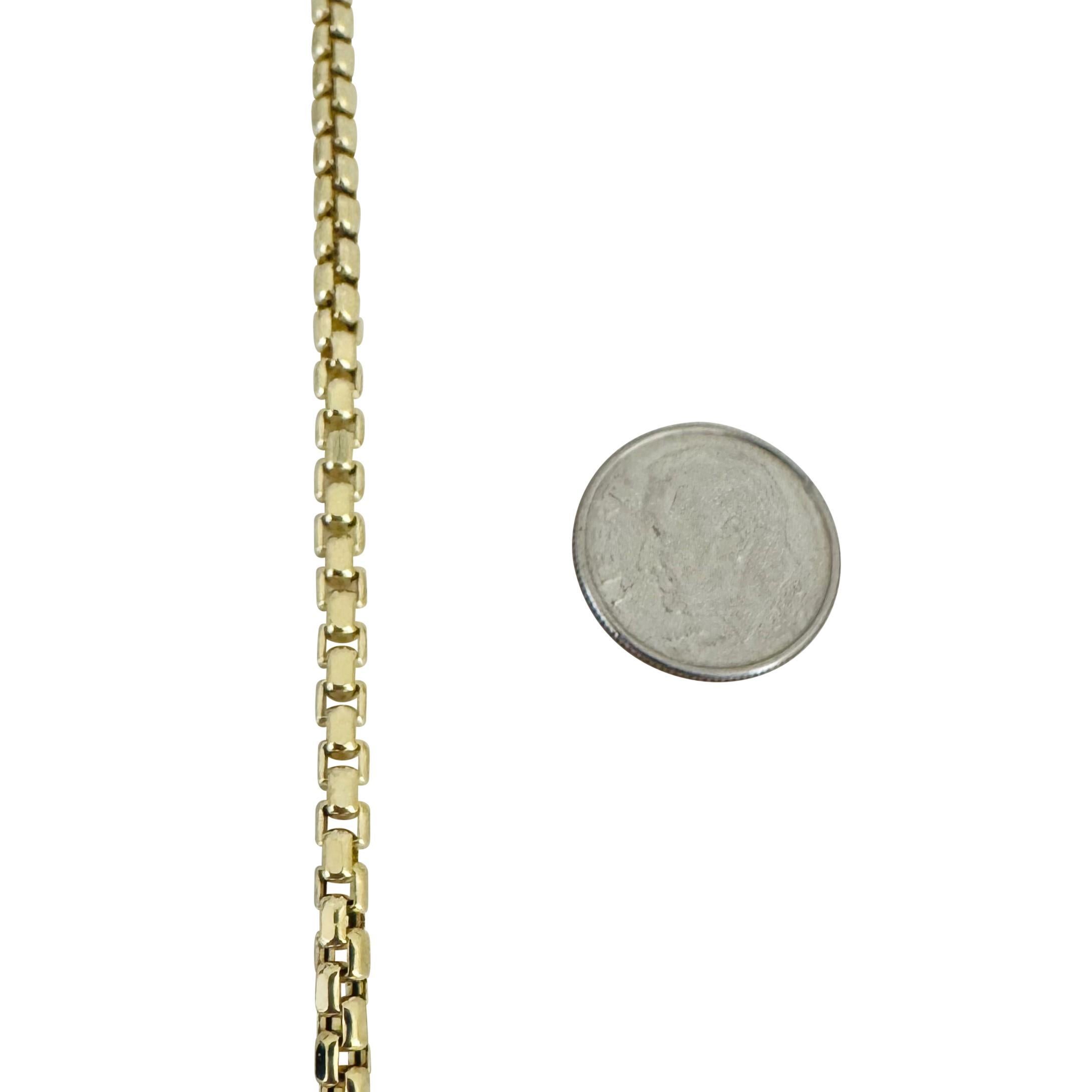 10k Yellow Gold 11.6g Hollow Polished 3.5mm Box Link Chain Necklace 20