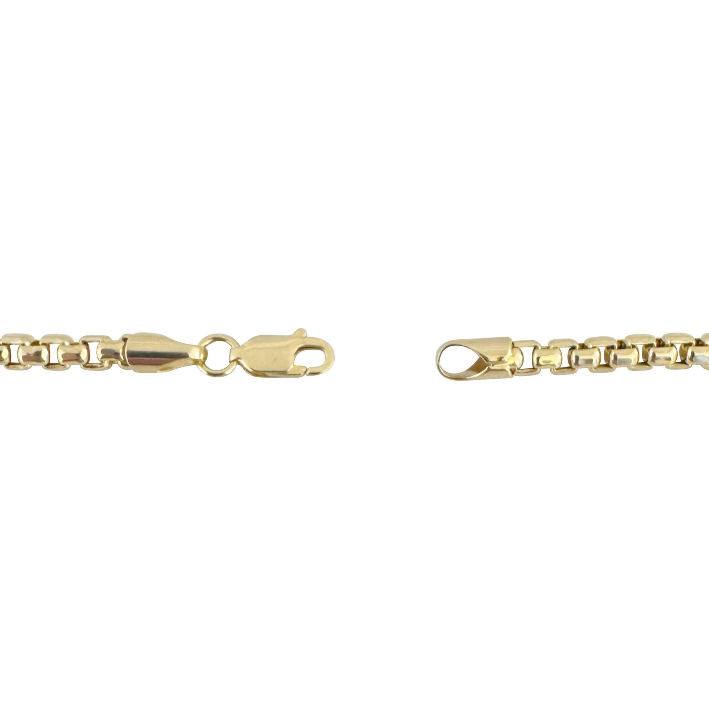 10k Yellow Gold 11.6g Hollow Polished 3.5mm Box Link Chain Necklace 20