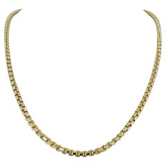 10k Yellow Gold 11.6g Hollow Polished 3.5mm Box Link Chain Necklace 20"