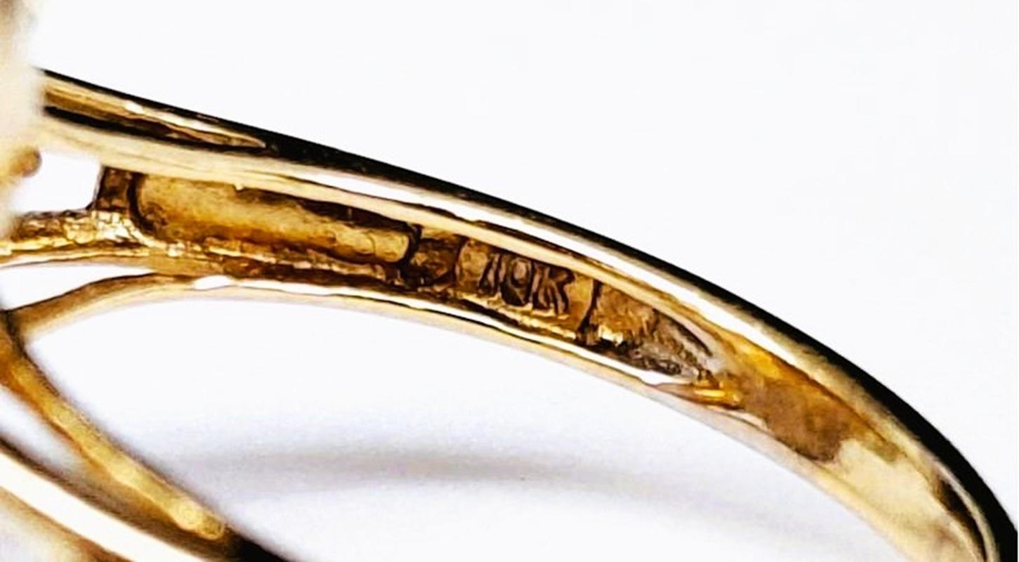 10k Yellow Gold 13.96 Carat Multi-Color Topaz & Diamond Ring Size 7.25 For Sale 5