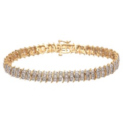 10K Yellow Gold 1.62 TCW Diamond Link Bracelet