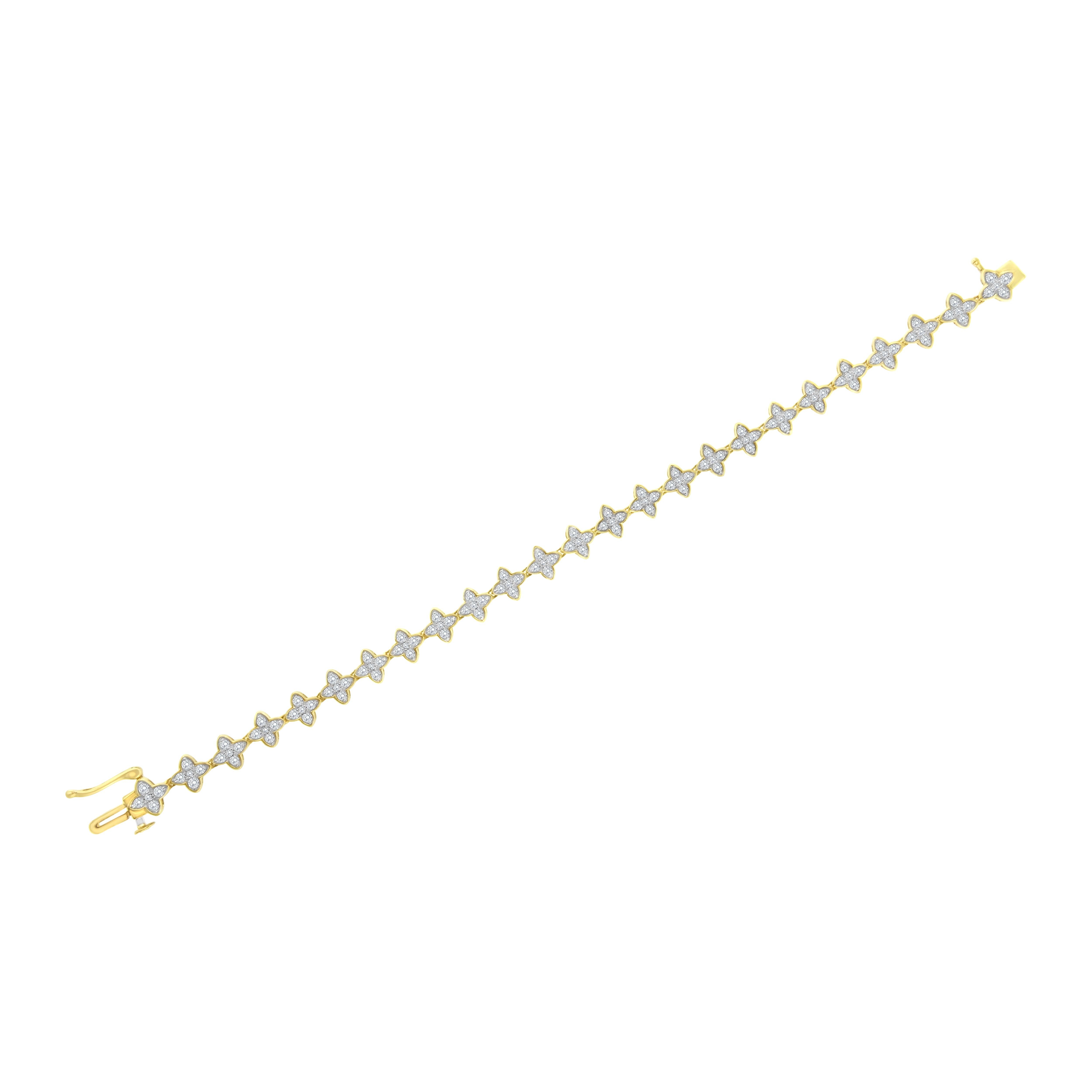 10k gold clover bracelet