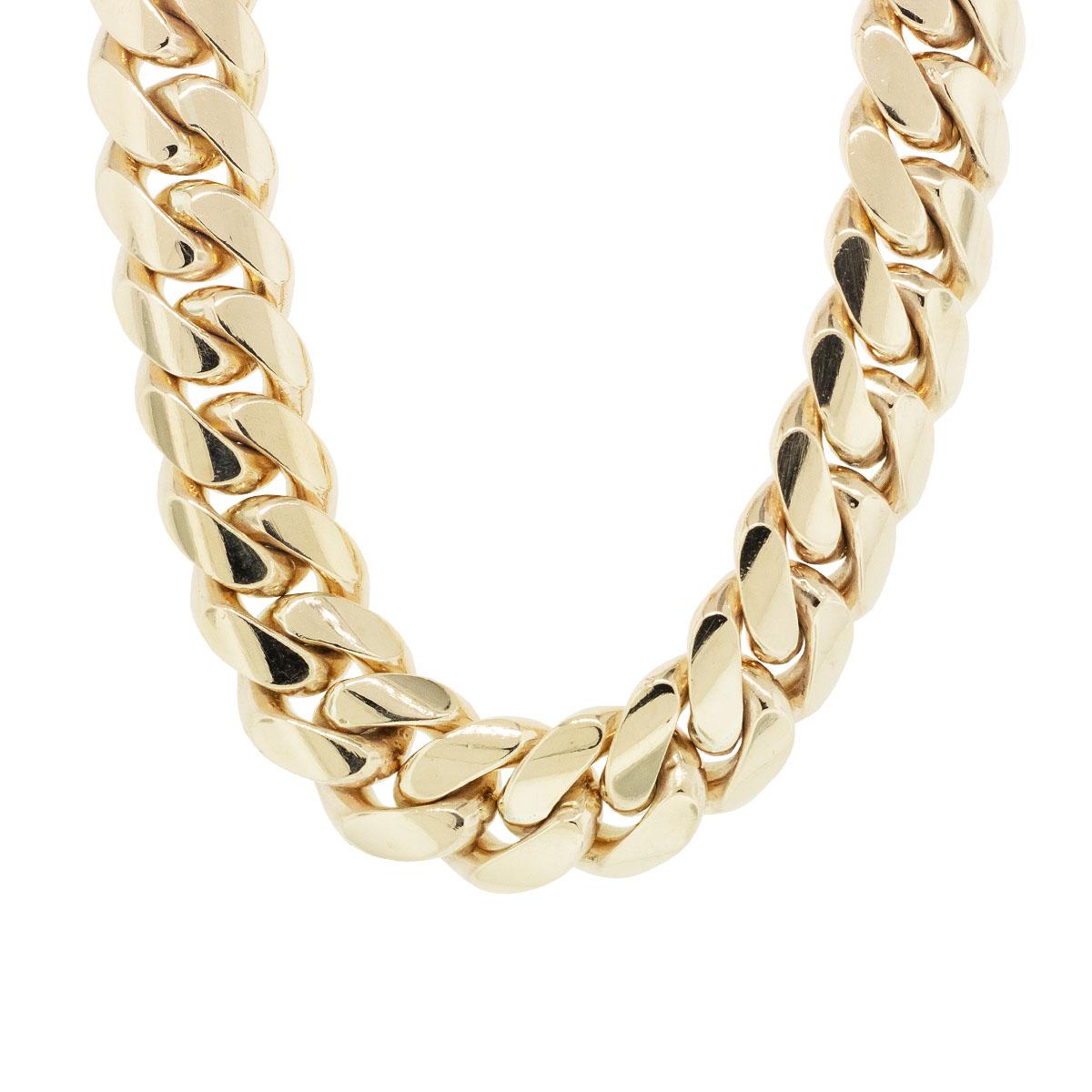 10k Yellow Gold 20mm Cuban Link 22 inch Chain Necklace

In the world of jewelry, there's nothing quite as iconic and timeless as a gold chain necklace. These pieces have adorned the necks of men and women for generations, and they continue to be a
