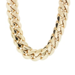 10k Yellow Gold 18mm Cuban Link 24 inch Chain Necklace 498 grams