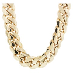 10k Yellow Gold 18mm Cuban Link 24 inch Chain Necklace 498 grams