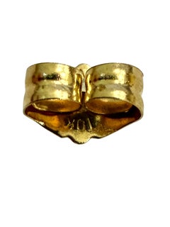 Boucles d'oreilles en or jaune 10k 2.40 Carat Trillion Cut Opal & Diamond Post Earrings 3 Grams