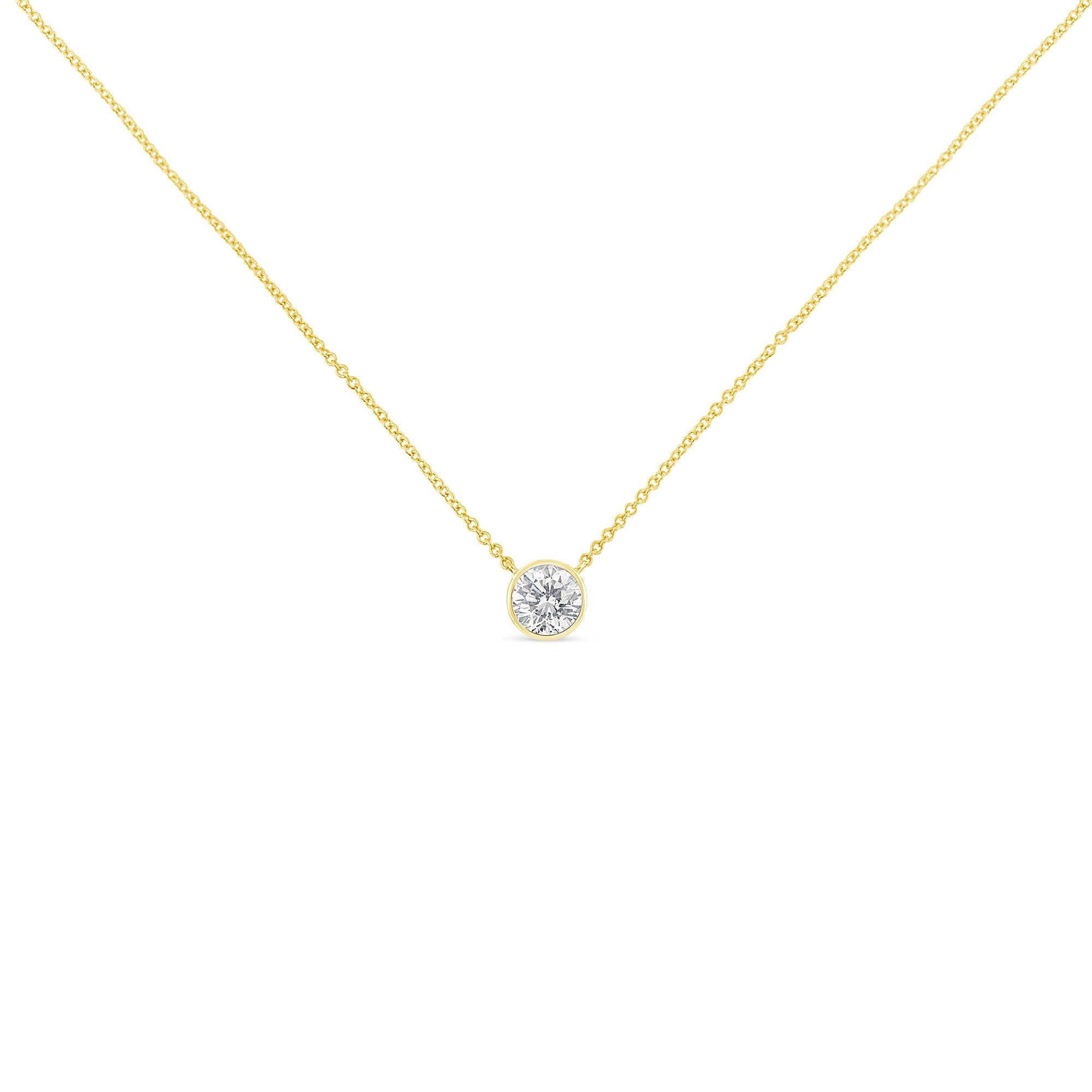 Some things shouldn't be reinvented, which is why we created the Solitaire Diamond Necklace. This is the perfect way to highlight every big occasion, transition, and personal achievement in your life. This Solitaire Diamond Necklace features a