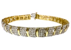 10K Gelbgold 3,0 Karat Diamant JAFA Tennis-Armband 6,75 Zoll