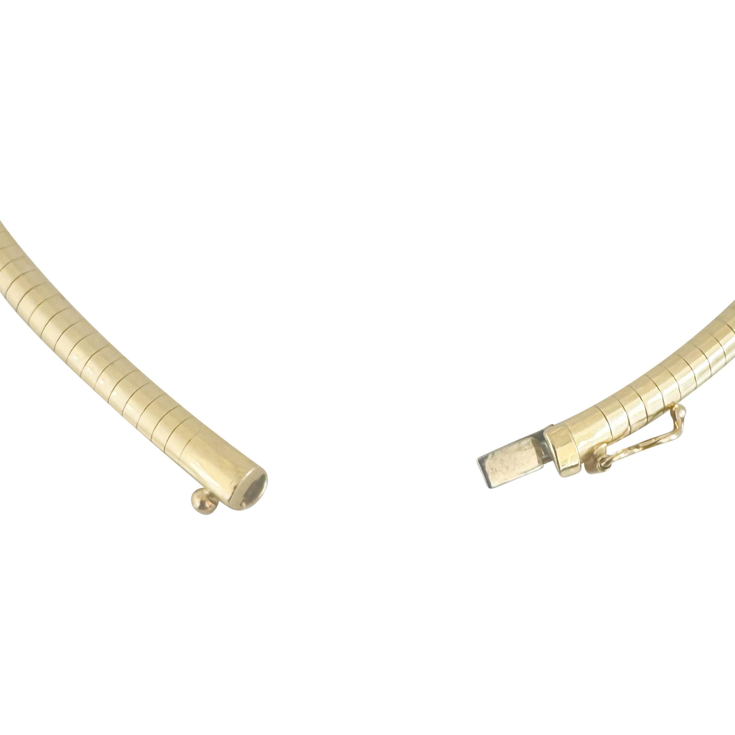 10k Gelbgold 30,3g massive abgestufte Omega-Gliederhalskette Italien 17