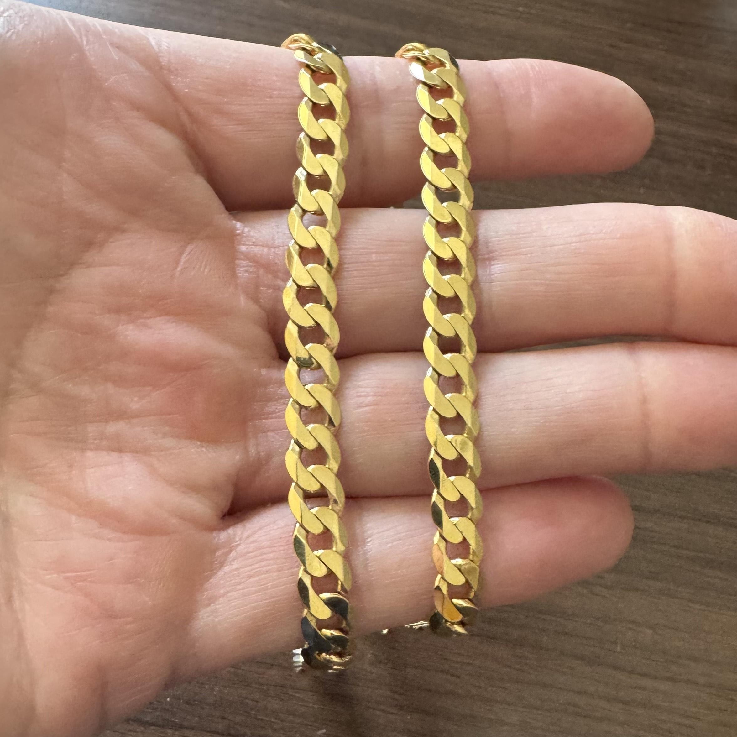 Condition:  Excellent Condition, Professionally Cleaned and Polished
Metal:  10k Gold (Marked, and Professionally Tested)
Weight:  35.9g
Length:  22 Inches
Width:  7.5mm
Closure: Lobster Claw
Markings:  