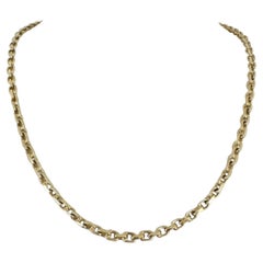 10k Yellow Gold 36.7g Solid 4mm Heavy Cable Biker Link Chain Necklace 22"