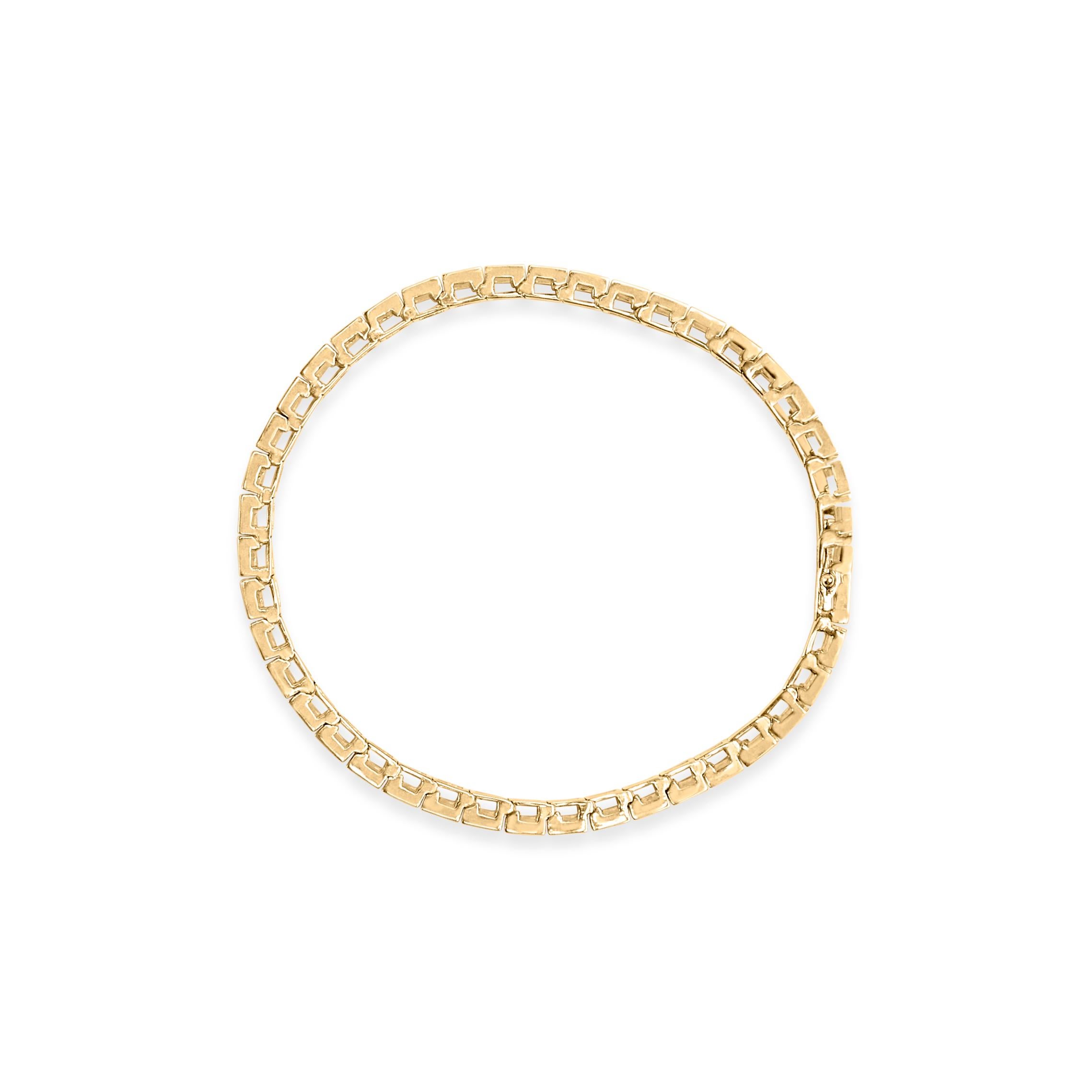 Modern 10K Yellow Gold 4.00 Cttw Channel Set Round Diamond Tennis 7