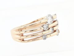 10 Karat Yellow Gold .40 Carat Tension Set Diamond Right Hand Ring