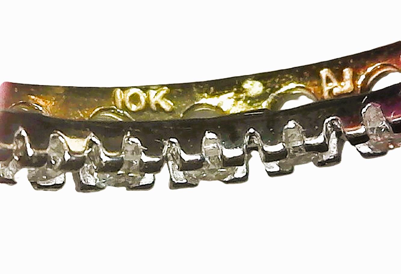 Art déco Collier en or jaune 10k à pendentif circulaire en diamant de 0,52 carat - Hallmarked en vente