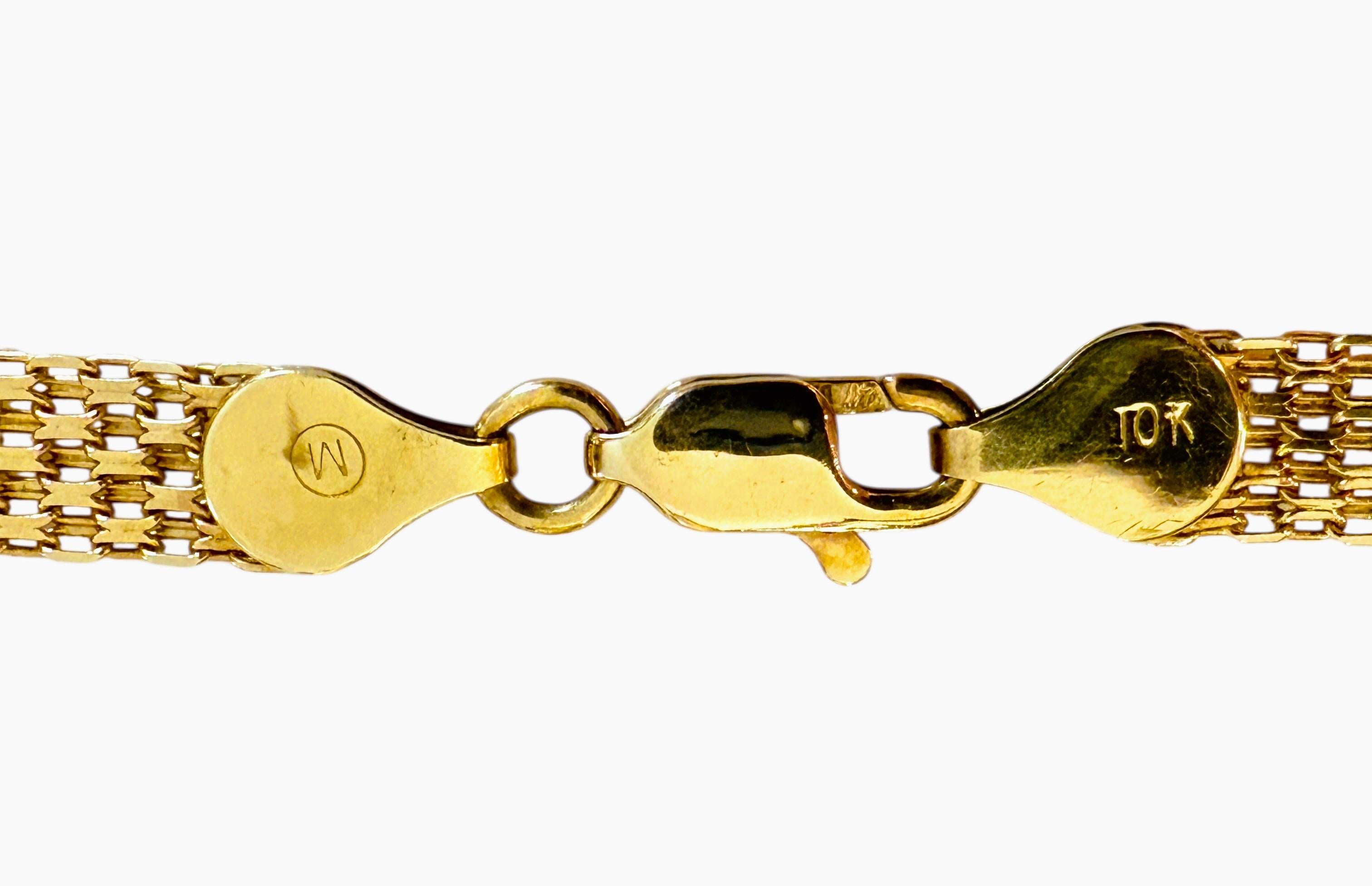 10K Gelbgold .61 Karat Diamant verkrustete Birne Cluster Anhänger Halskette 16