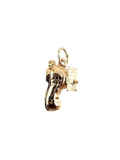 10K Yellow Gold Articulating Old Lady In a Shoe Charm #22512