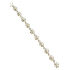 Bracelet en or jaune 10 carats avec diamants baguettes et ronds