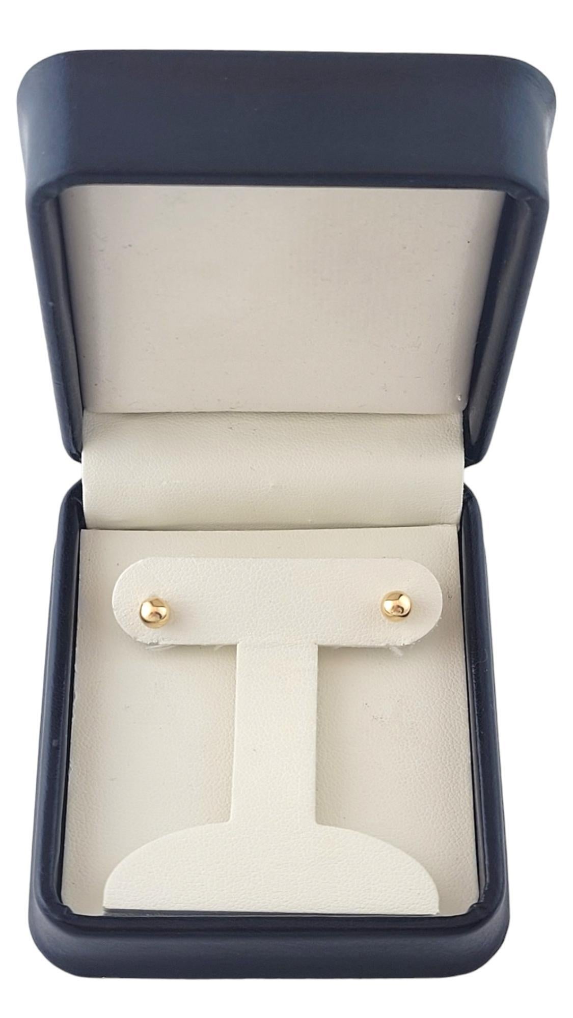 10K Yellow Gold Ball Stud Earrings #16382 For Sale 1
