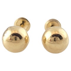 Clous d'oreilles boule en or jaune 10 carats n°16382