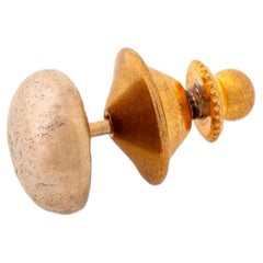 10K Yellow Gold Button Lapel Pin