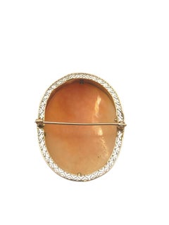 10K Yellow Gold Cameo Brooch #25161